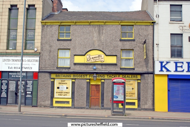 Bennetts of Sheffield Ltd., fishing tackle dealers, No. 23 The Wicker. Former premises of New White Lion public house