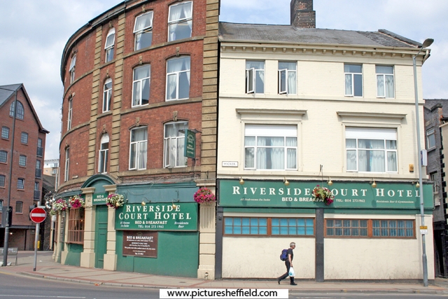 Riverside Court Hotel, Nos. 4 - 12 Nursery Street at the junction with The Wicker