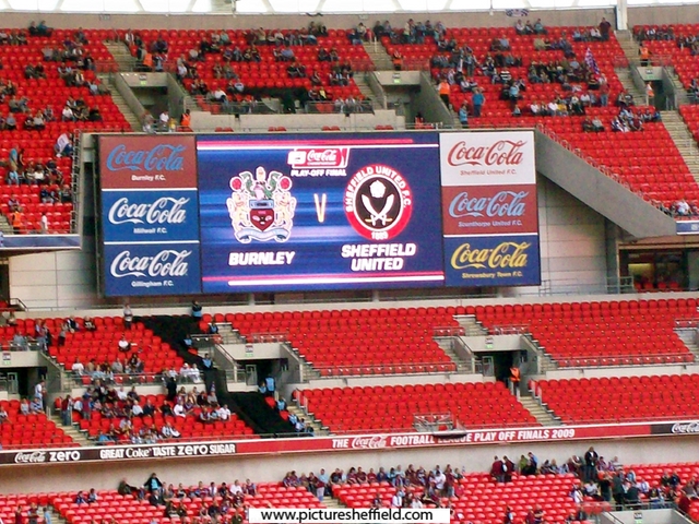 Inside Wembley Stadium before the Championship play-off final between Sheffield United and Burnley