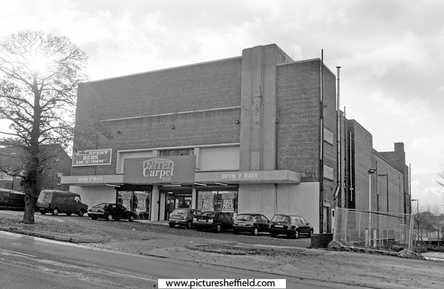 United Carpets, Barnsley Road, Parson Cross. Former premises of Capitol Cinema
