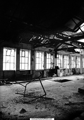 Interior of the former premises of Wm. Gillott and Son, pearl cutters, Pearl Works, Nos. 17 - 21 Eyre Lane