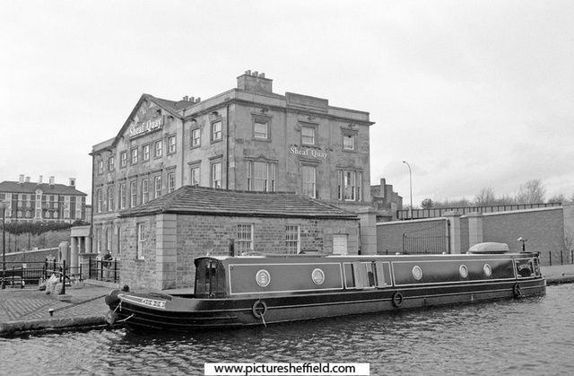 Moorings on the Sheffield and South Yorkshire Navigation and Ant Marketing, Sheaf Quay formerly Sheaf Works later Sheaf Quay public house