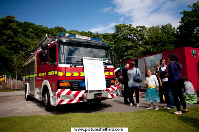 The Fire Brigade in Endcliffe Park during Gay Pride Festival