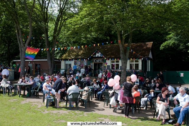 The cafe in Endcliffe Park during Gay Pride Festival