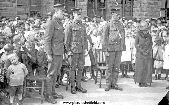Handsworth men wounded in the Great War, at Handsworth School