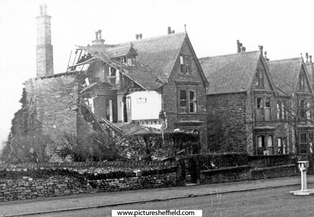 Granville Road, House damaged in air raid