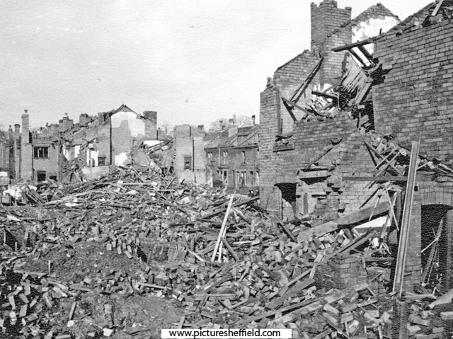 Hawksley Avenue, Hillsborough, air raid damage