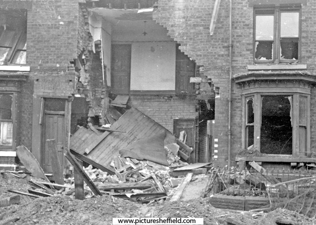 Dwelling House, Charlotte Road, air raid damage
