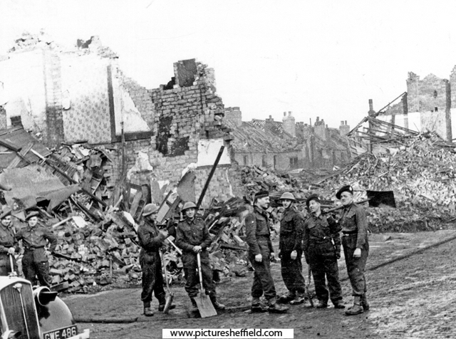 Dwelling Houses, Arras Street / Cottingham Street, air raid damage