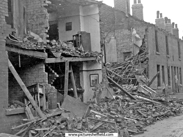 Dwelling Houses, Lancing Road, air raid damage