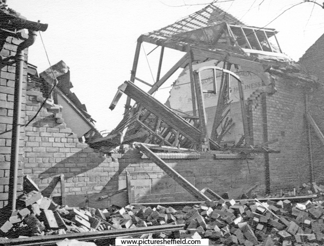 Hillsborough Tabernacle Congregational Church, Proctor Place, air raid damage