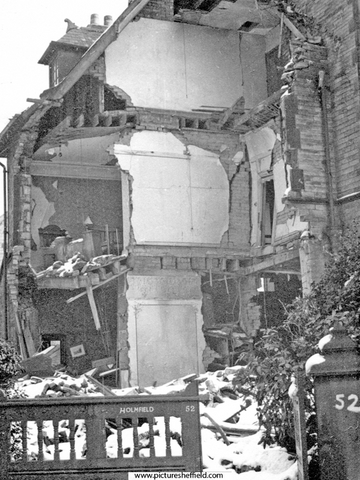 Holmfield, 52 Sharrow View, air raid damage