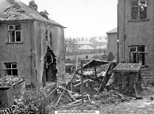 Houses, City Road after air raids