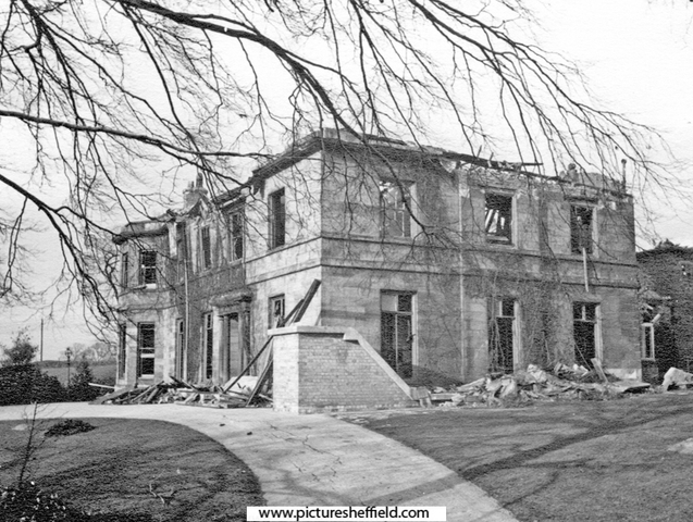 Maud Maxfield Day School for the Deaf, East Bank Road, after the air raids. Formerly East Hill House