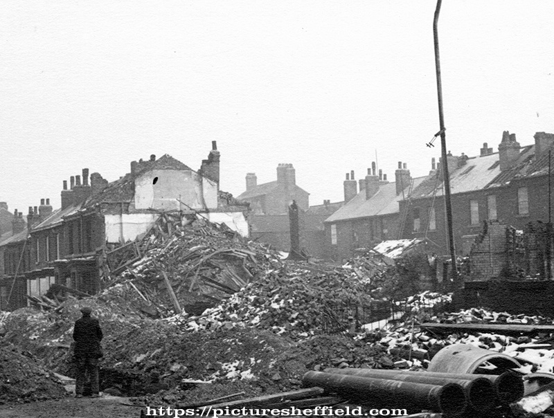 St Mary's Road after air raids