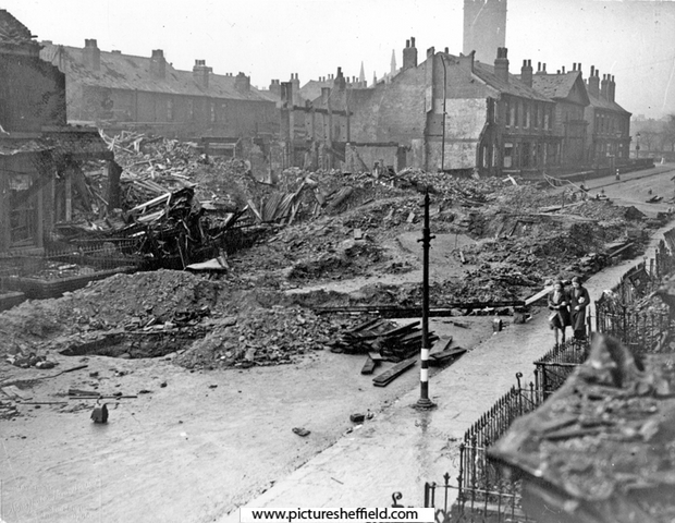 St Mary's Road - Repairs in Progress after air raids