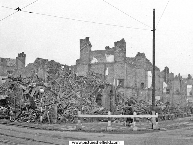 St Mary's Road after air raids