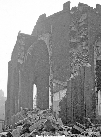 Attercliffe Road - Christ Church after air raids