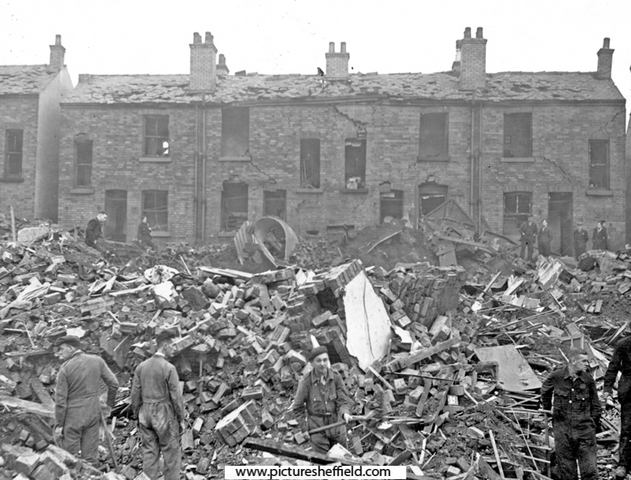 Scott Road after air raid