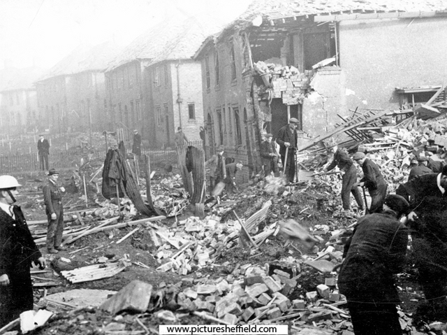 Parson Cross, Kyle Crescent  after air raid
