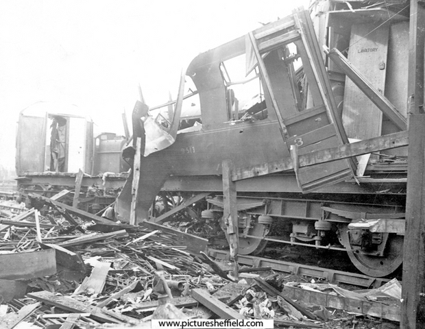 Little London Road - Railway damage after air raid