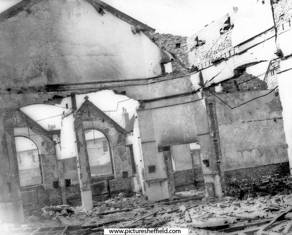 Duchess Road Council School showing air raid damage