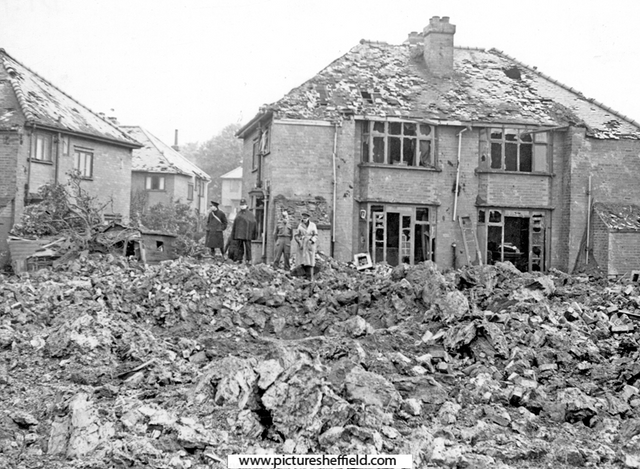 Rotherham, Clifton Park area, bomb damage