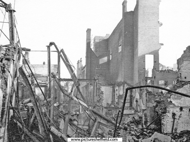 Cockayne's Site, Angel Street, after air raid