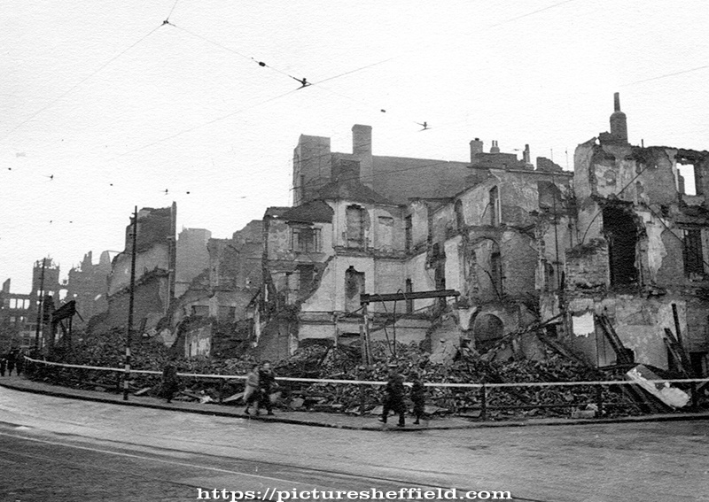 Angel Street, Corner of Bank Street, after air raid