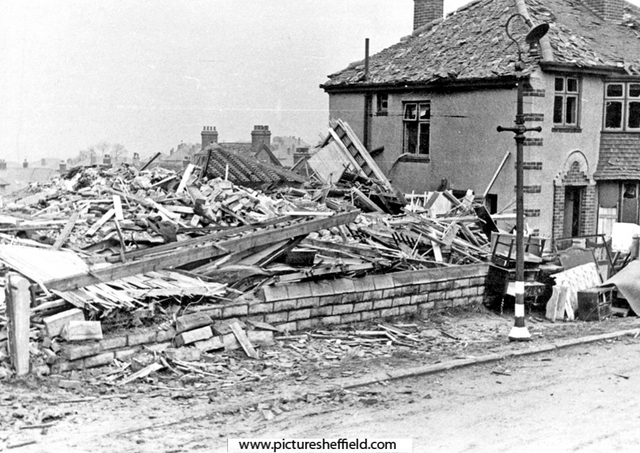 Ringstead Crescent, Crosspool, air raid damage