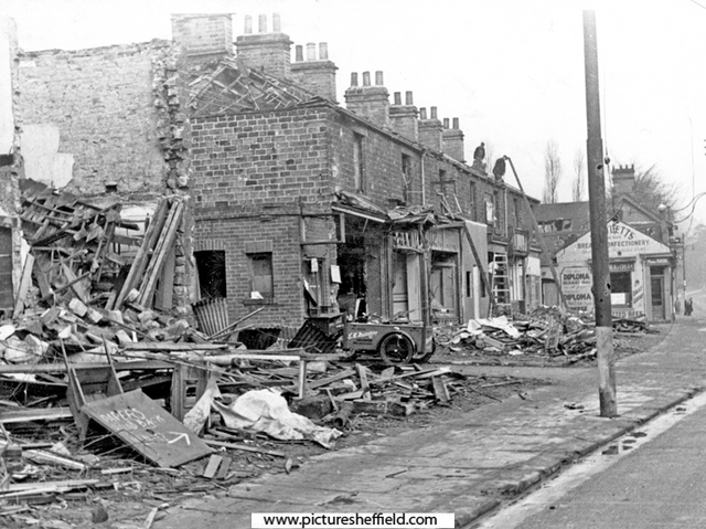 Shop property, Abbeydale Road, air raid damage