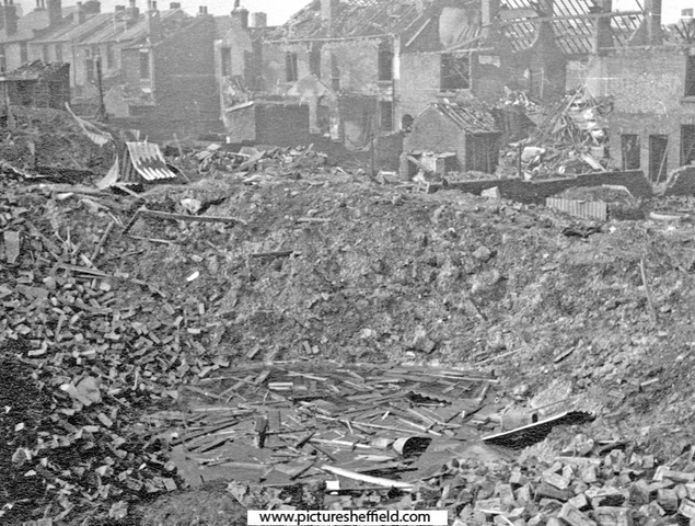 Whixley Road, Darnall, air raid damage
