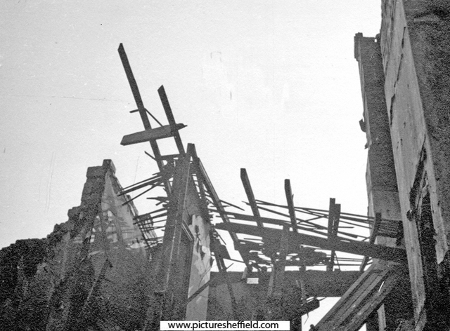 Whixley Road, Darnall, barrage balloon and air raid damage