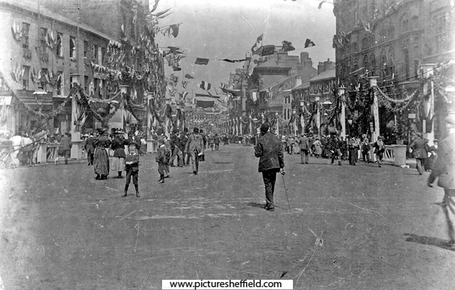 Decorations for royal visit of Queen Victoria, Fargate