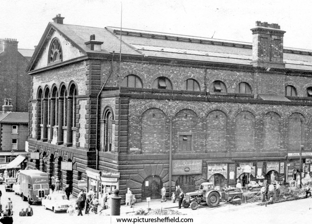 Norfolk Market Hall, Exchange Street, Castlefolds, left, prior to demolition in 1959