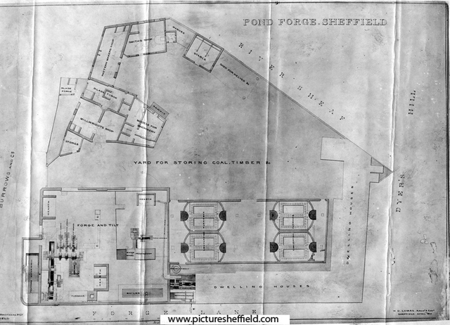 Plan of Marsh Brothers, steel manufacturers, Pond Works, Shude Lane