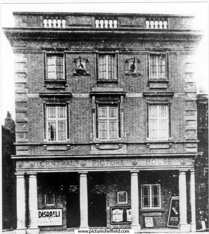 The Central Picture House, Nos 69/71, The Moor. First opened 30 January 1922. Ended as a cinema after damage in the Blitz of 1940. Demolished May 1961
