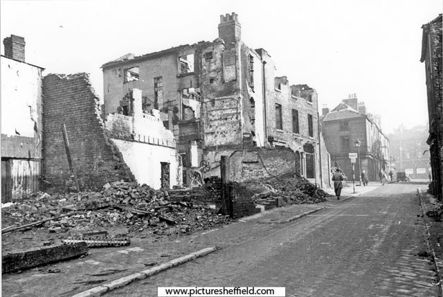 Button Lane after bomb damage