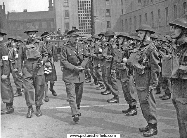 Inspection in Barkers Pool of the York and Lancaster Regiment, 69th W. R. Home Guard