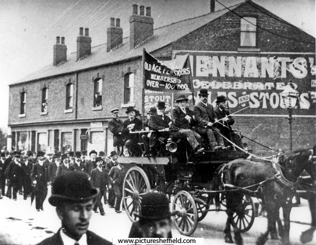 May Day Labour Demonstration Procession in Darnall Road on way to High Hazels Park