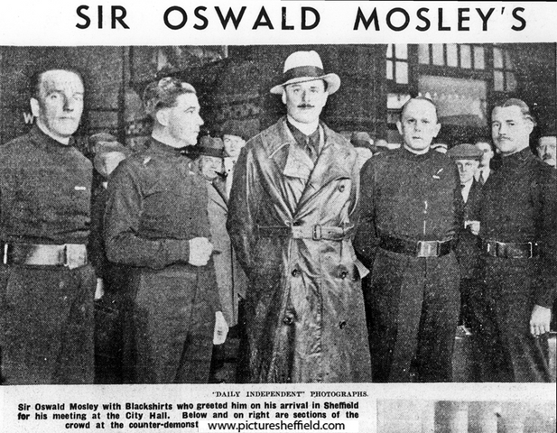 Sir Oswald Mosley's visit to Sheffield