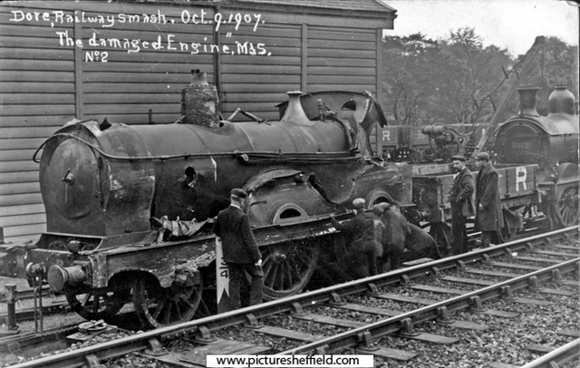 Rail crash at Dore and Totley Station