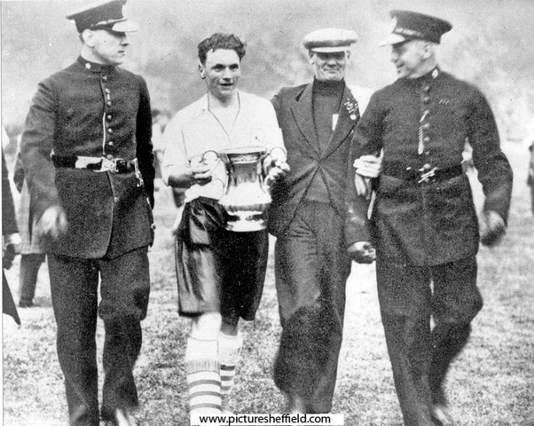 Sheffield Wednesday Football Club F.A. Cup Winners, Captain Ronald Starling with the F.A. Cup