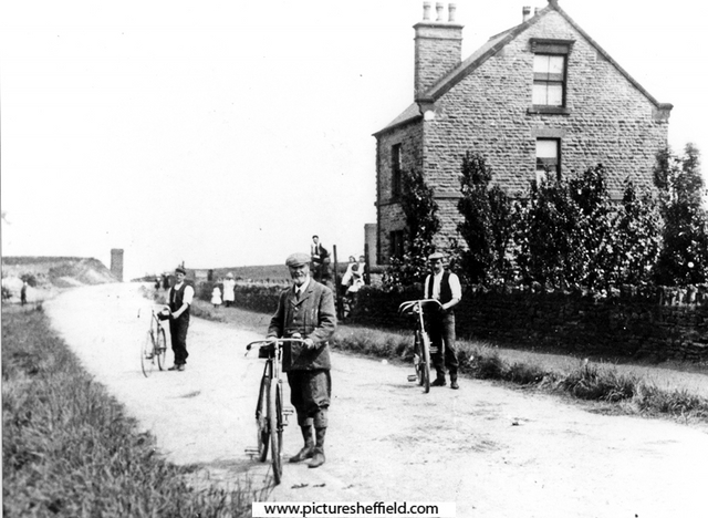 Cycling on Hagg Lane (which later became Hurlfield Road)