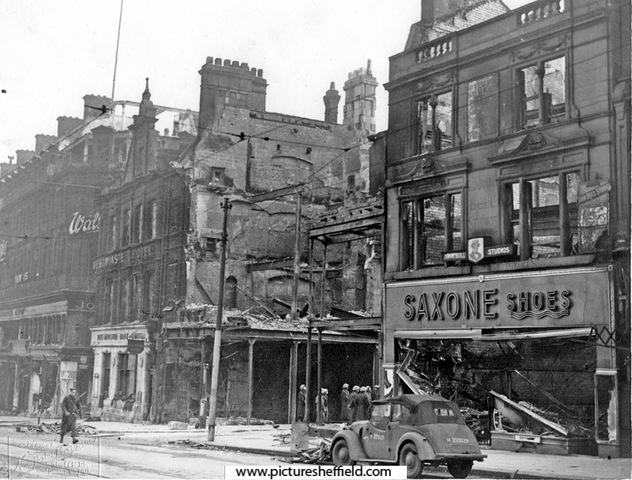 South side of High Street showing Blitz damage