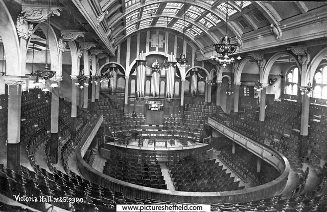 Interior of Victoria Hall, Norfolk Street