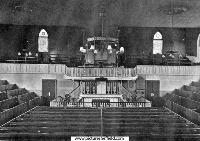 Interior of Mount Tabor United Free Methodist Chapel, Wellington Street