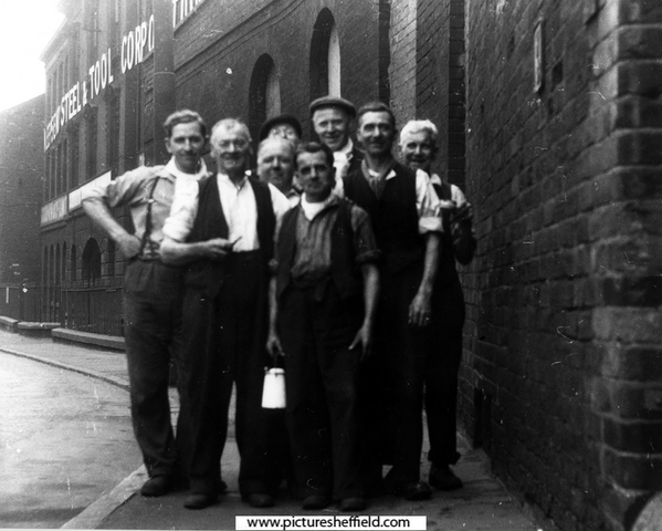 Group of workers at Neepsend Steel and Tool Corporation Ltd, Neepsend Lane
