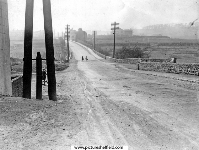 View looking down Birley Moor Road towards where it becomes Mansfield Road