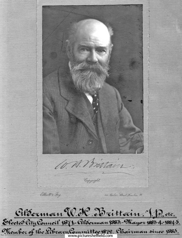 Alderman William Henry Brittain (d.1922), Mayor, 1883-85 	